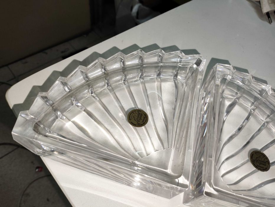 2 Taças de apritivos Cristal d'Arques em forma de leque