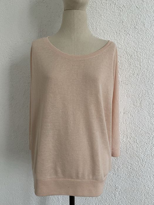 Bluzka sweterek cienki sweter nietoperz brzoskwiniowy CUBUS XL