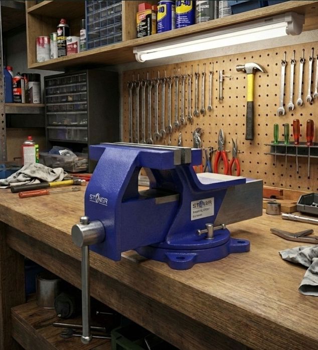 Imadło Ślusarskie Warsztatowe Obrotowe Nowe 150mm  Solidne z Kowadłem