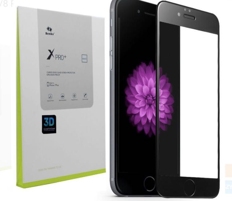 Szkło hartowane BENKS X PRO+ 3D IPHONE 7 8 PLUS Czarne