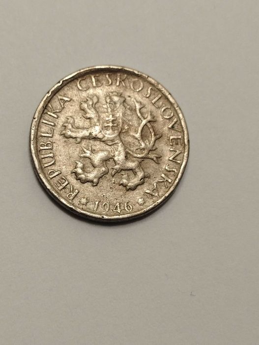 Sprzedam monetę Czechosłowacja 1 korona 1946r.