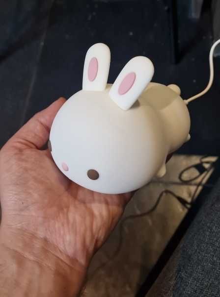 Силіконовий світильник - нічник  Зайчик, з вбудованим акумулятором