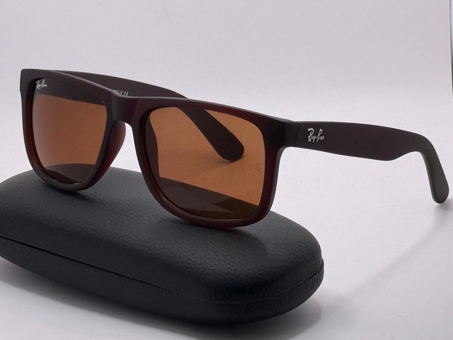 * RAYBAN brązowe nowe męskie okulary przeciwsłoneczne logo filtr uv 400