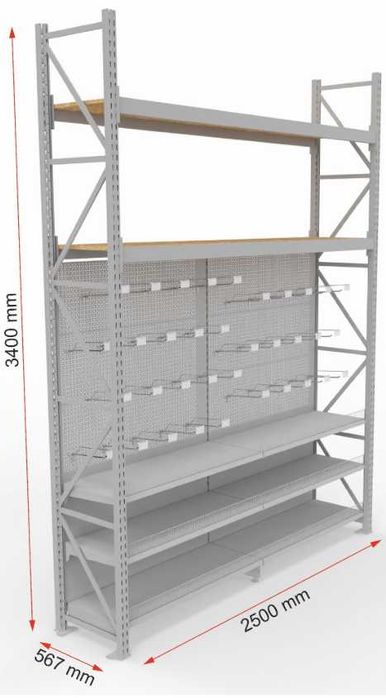 Regał sklepowy integracja nowy fv vat DIY narzędzia farby ogrodniczy