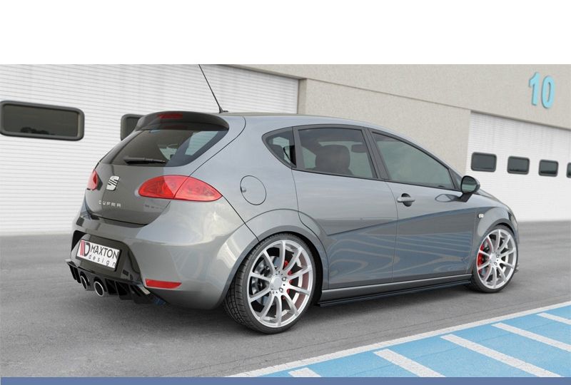 DIFUSOR TRASEIRO SEAT LEON 1P 2005-2012 PRETO FOSCO