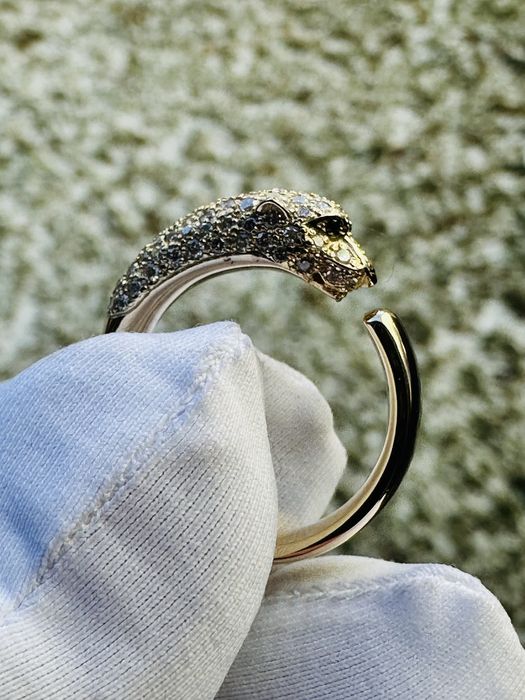 Кольцо cartier с бриллиантами 585