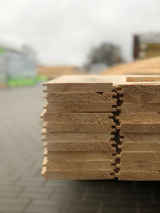 Podbitka boazeria elewacja świerkowa profil C faza KL AB 19x146