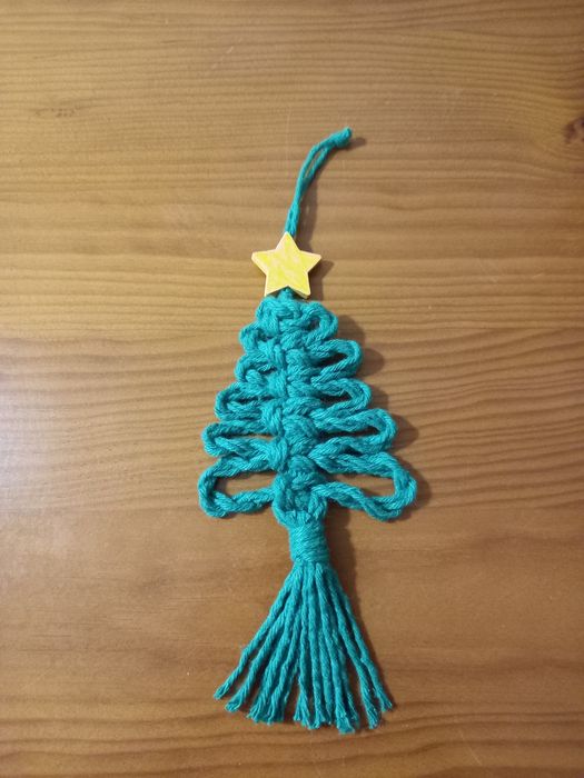 Decoração de natal em macramé