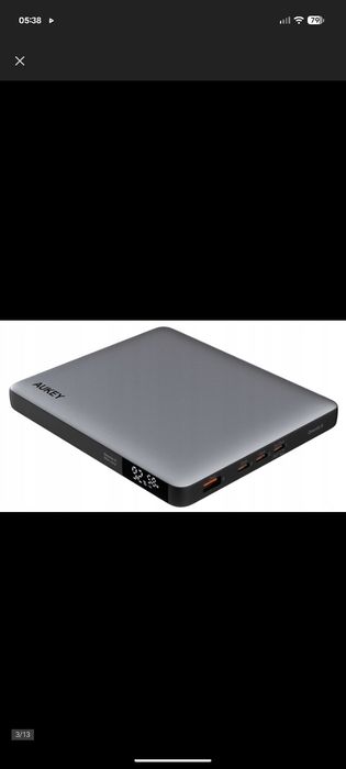 Powerbank AUKEY PB-Y44 Sprint X Slim Power Bank 20000mAh 20V 100W QC PD 3.0 4xUSB LCD