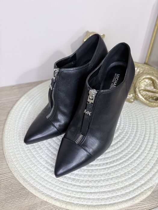 Skórzane Botki na Szpilce Michael Kors Andi – Rozmiar 37 (Wkładka 24 cm)