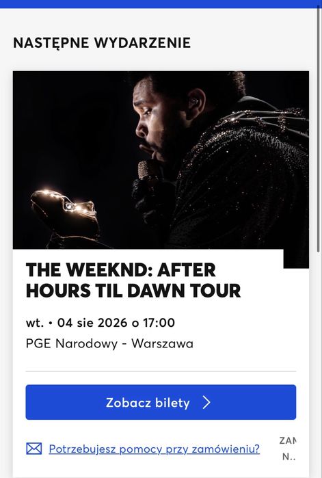 Bilet na The Weeknd GC L  PLYTA