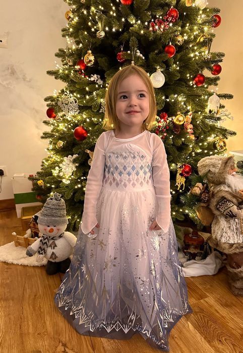 Біла сукня принцеси Ельзи,сукня сніжинки, снігова королева