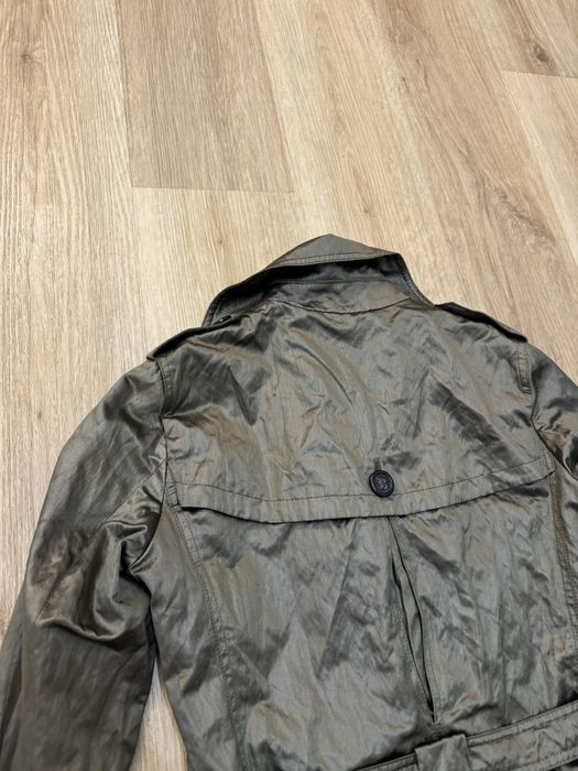 Marella Double Breasted Trench Coat Belt M dwurzędowy płaszcz trencz z paskiem