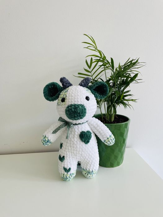 Maskotka/pluszak krówka na szydełku-Handmade