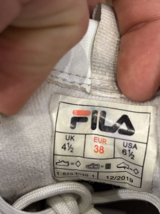 Biale buty sportowe Fila, damskie, 38