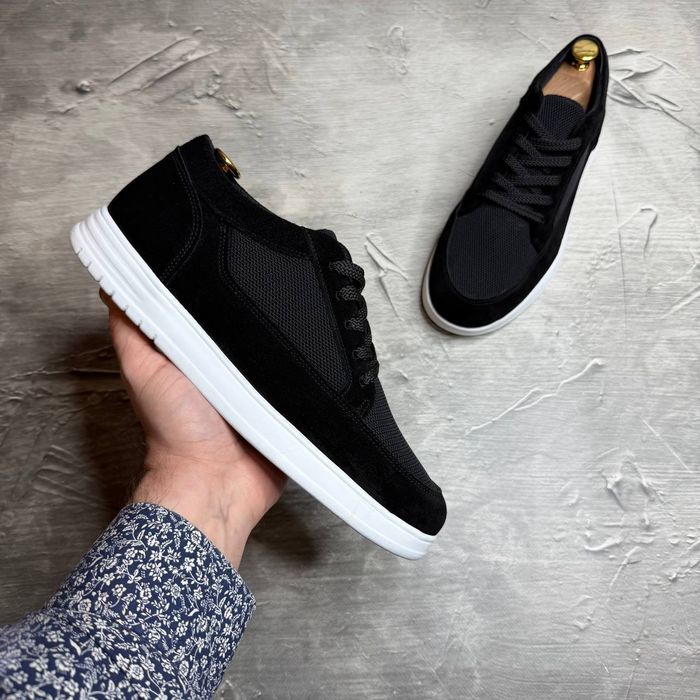 Кеды мужские черные с белой подошвой (40-45) Новые ботинки обувь