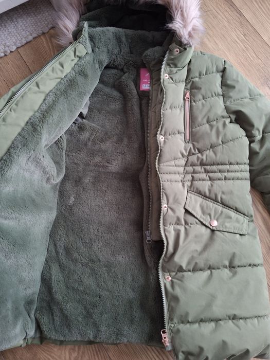 146cm, George kurtka zimowa khaki, ciepła parka