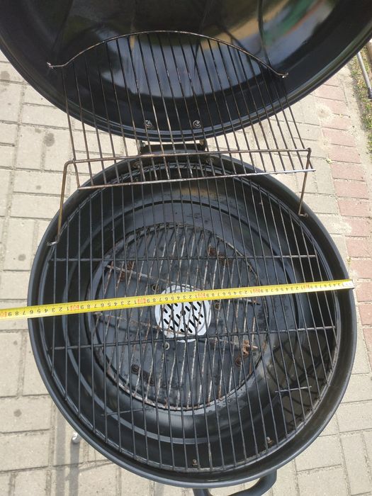 Duży Grill okrągły węglowy nowe sztućce i brykiet gratis!