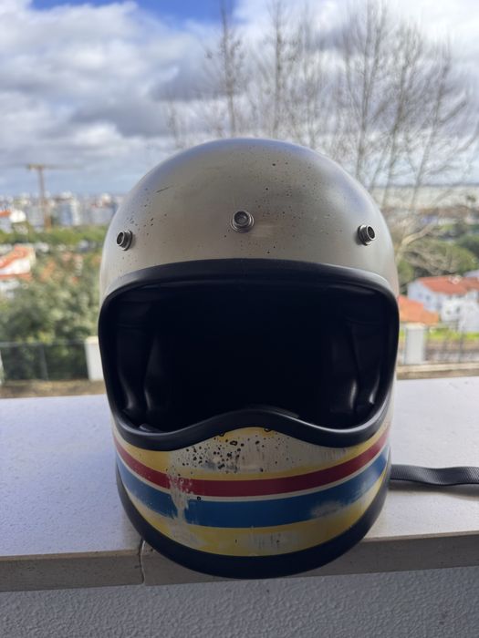 Capacete Integral DMD Racer Carbono — Tamanho S — estilo retro