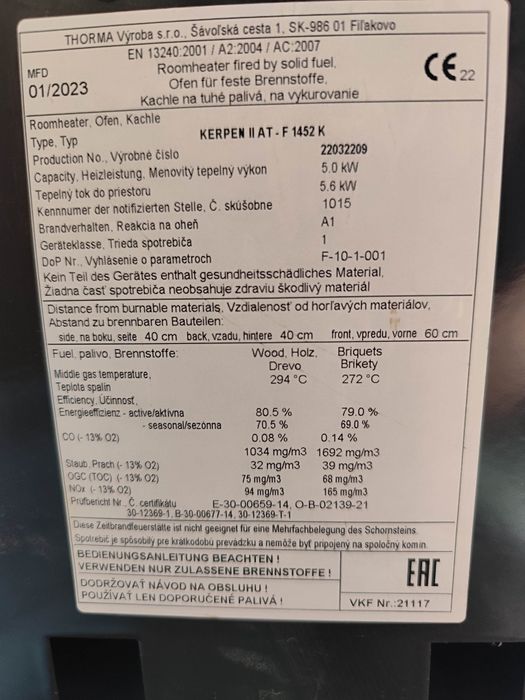 Nowy piec koza żeliwny stalowy z szamotem kominek