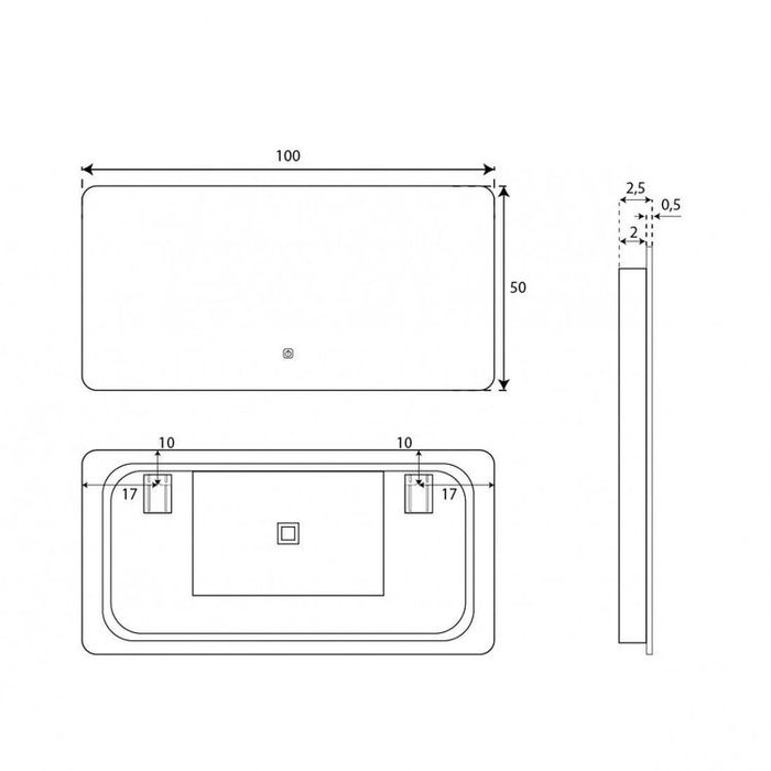 2 Espelhos c/ luz LED p/ WC