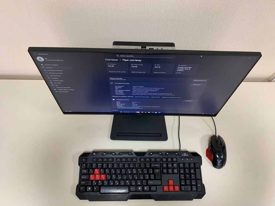 Моноблок 25" EliteDesk 800 G3 s1151 Core i5-6500T 8GB SSD256GB WiFi