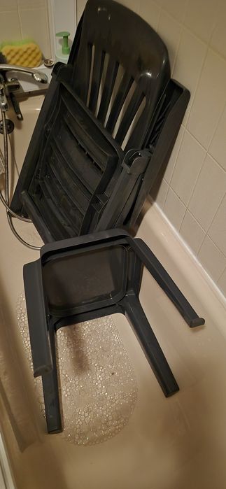2 Cadeiras jardim com mesa apoio