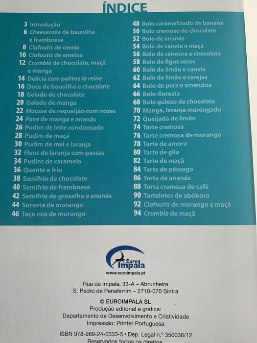 Livro de receitas Low Cost Doces