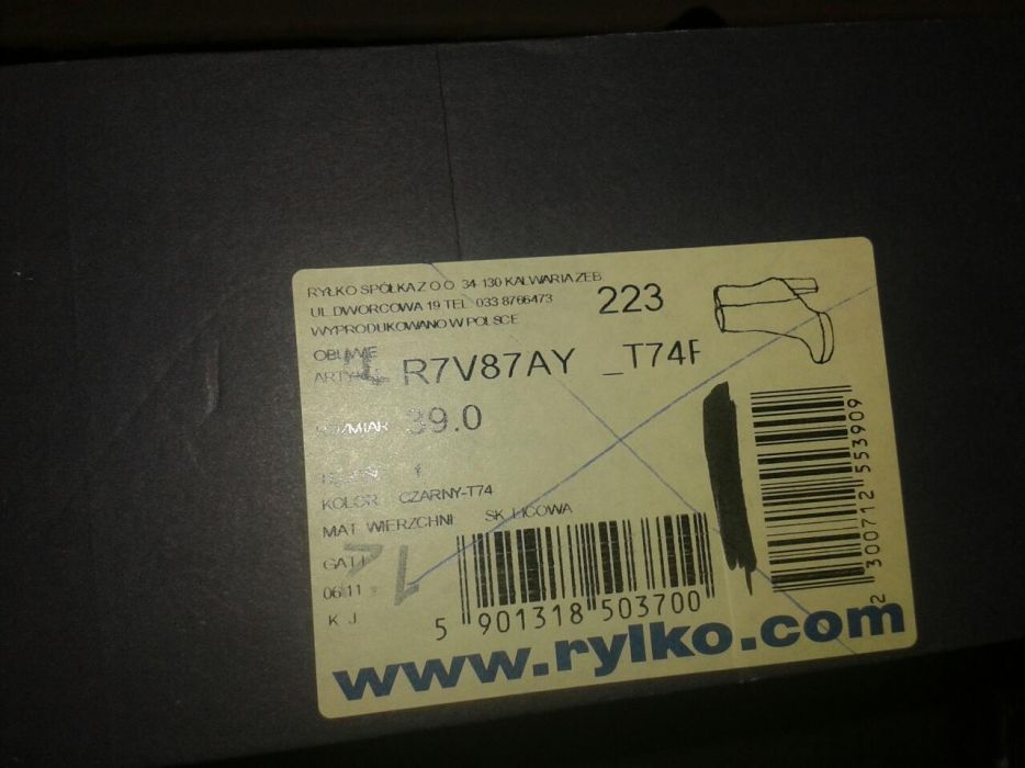 botki kozaki Ryłko 39