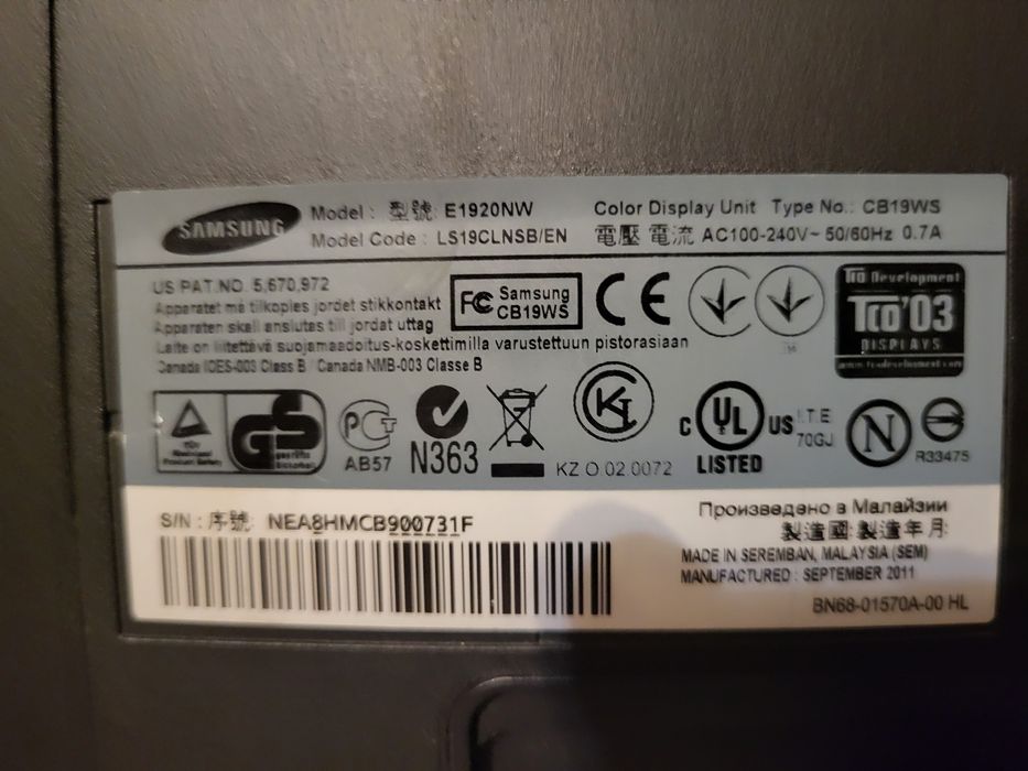 Монітор samsung vga