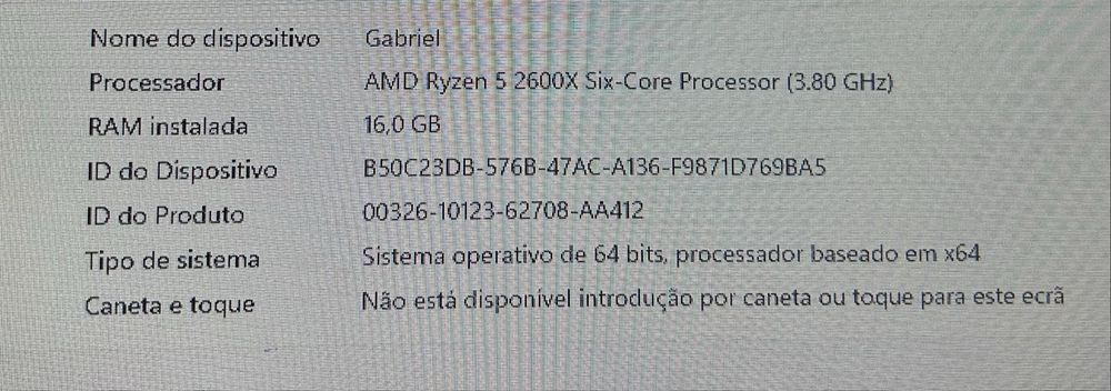 Computador gaming como novo gtx1650/ ryzen 5 2600