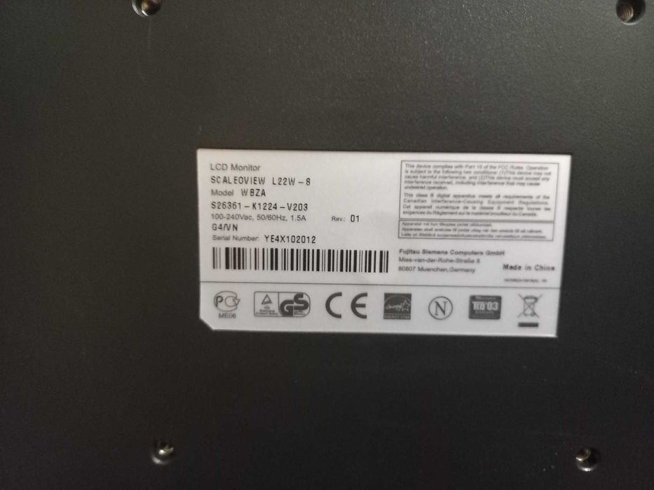 LCD монітори  BenQ GL2450, Fujitsu Siemens L22W-8.