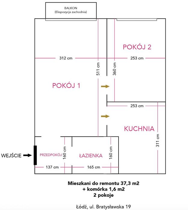 Mieszkanie do generalnego remontu na Karolewie blisko centrum Łodzi