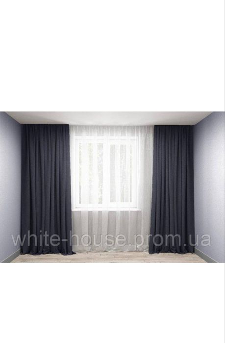 Штори темно сірі комплект