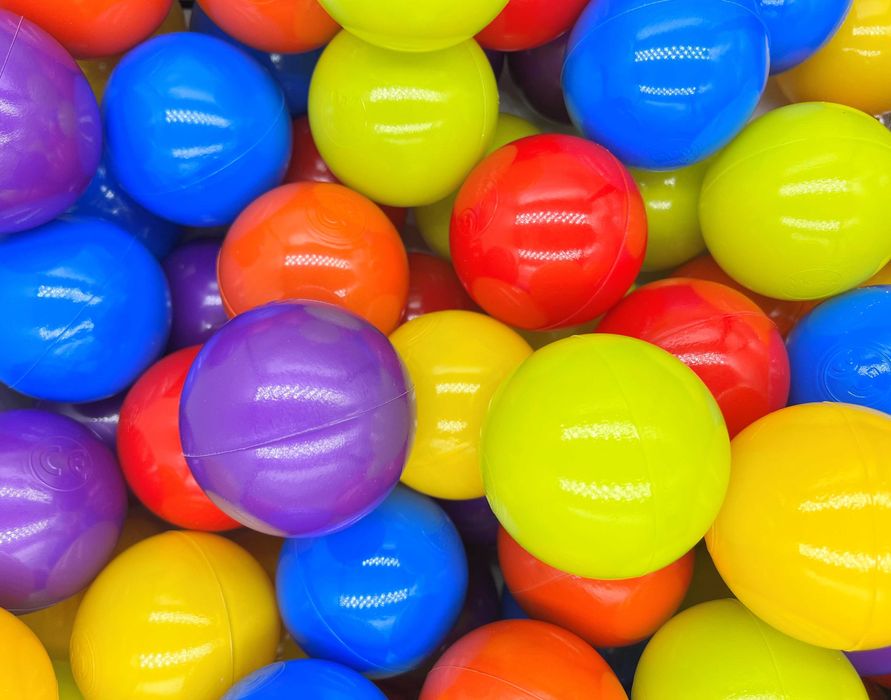 Plastikowe piłeczki piłki kulki - zestaw letni 200szt. 7cm