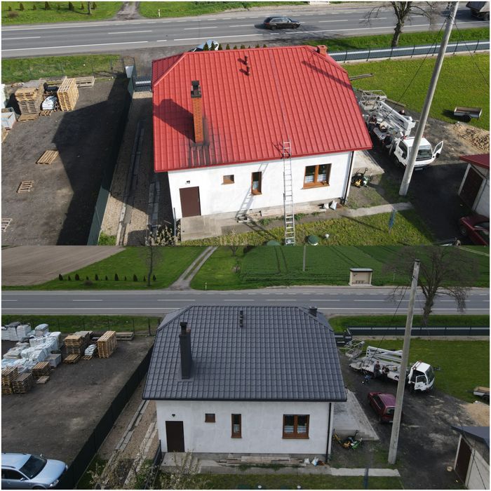 Mycie kostki brukowej elewacji dachów paneli fotowoltaicznych malowani