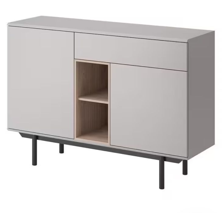 Komoda Inox w kolorze szarym