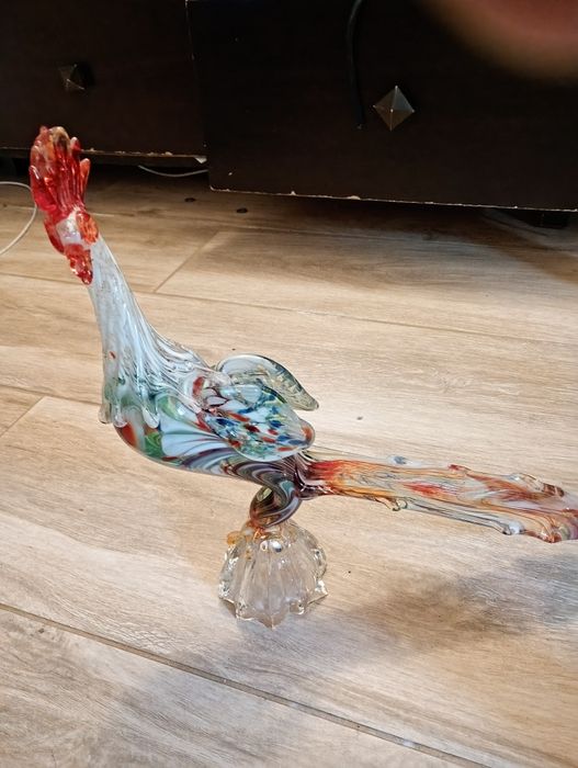 Galo de vidro antigo uma bela obra de arte !