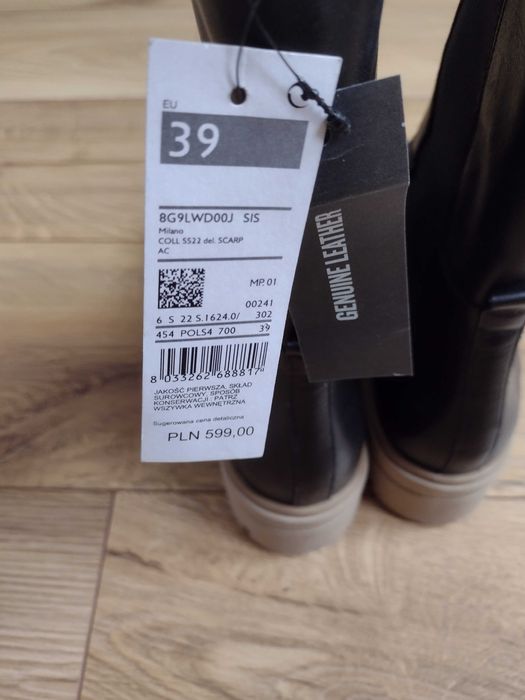 Buty Sisley rozmiar 39, nowe z metką