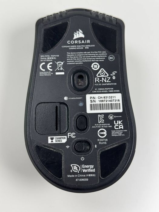 Bezprzewodowa mysz Corsair Sabre RGB PRO Wireless Champion Series