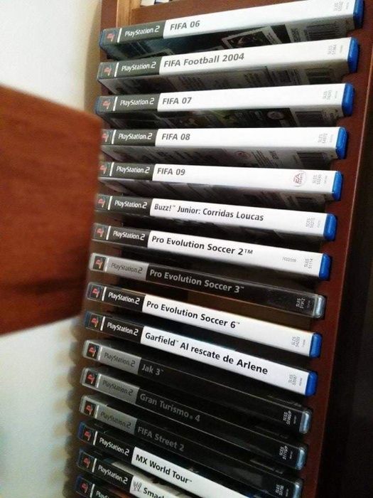 PS2 Games, PS1 Games + Guitar Hero Microphone + Game Shelf64750499882754121