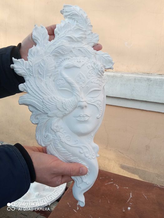 Барельеф,маска ,гипс ,лепнина