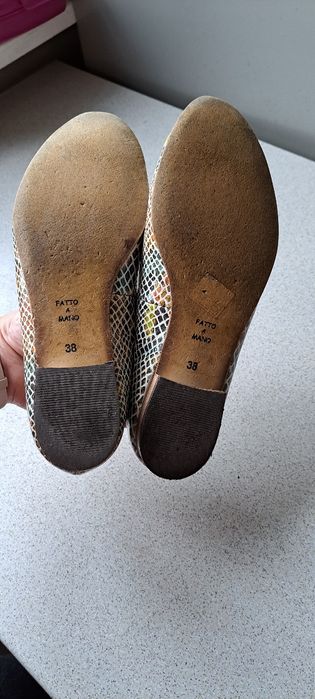 Skórzane buty damskie Fatto a Mano r. 38- skóra naturalna