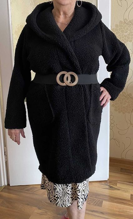 Bukla XXL oversize czarny płaszcz kurtka