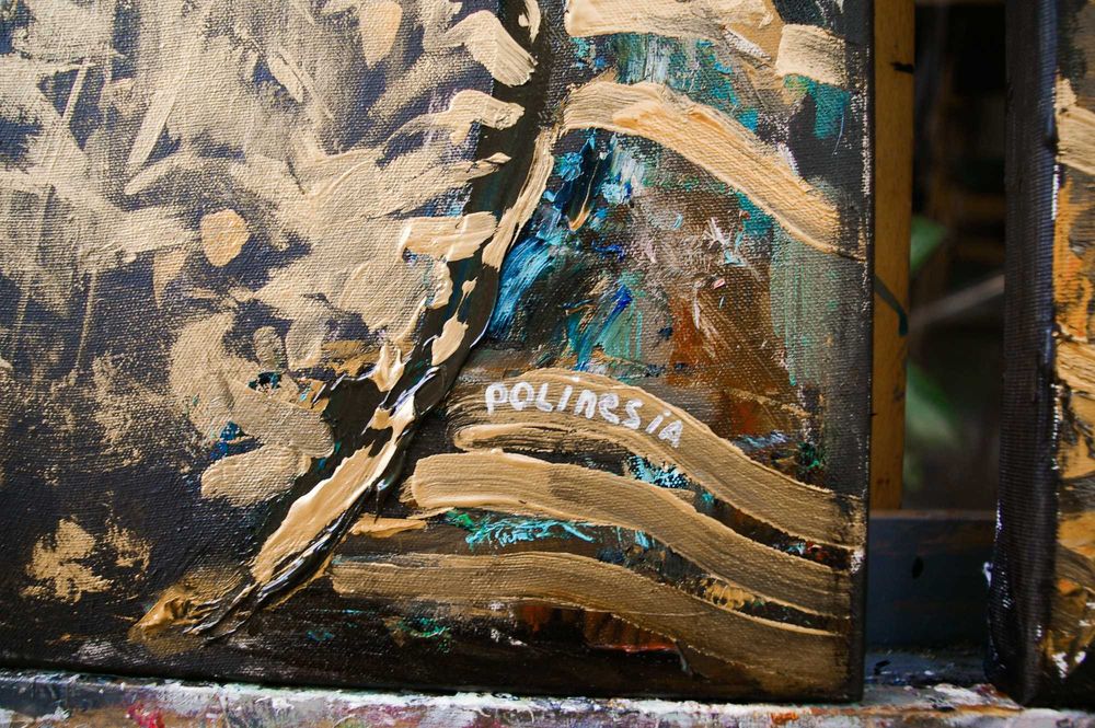 Картина  Polynesia Gold диптих