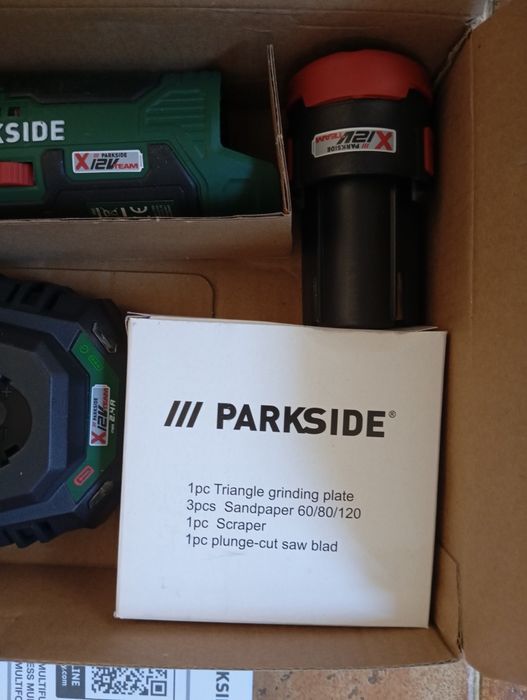 Conjunto ferramenta multiusos com bateria 12V Parkside