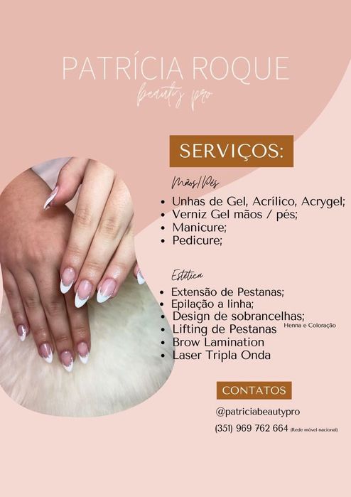 Serviços de Estética - zona Sesimbra - Unhas, Pestanas, Laser, outros