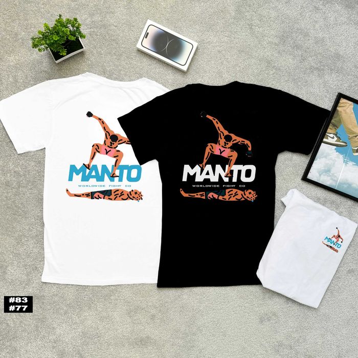 Cotton 100% » Новая Футболка MANTO x Panku » Биг Лого Принт » XS-XXL