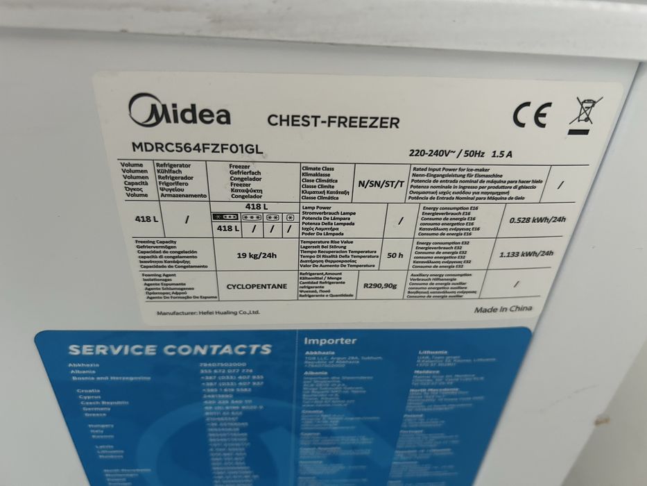 Zamrażarka skrzyniowa midea