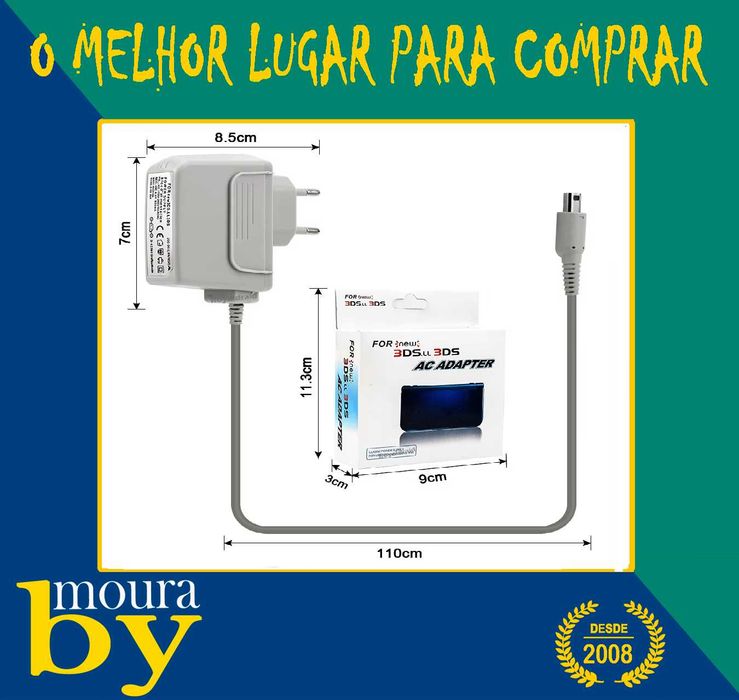 Carregador Nintendo 3ds  xl  2ds xl 3ds xl ll 3ds  2ds dsi ndsi64584614870531121